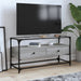 Dulap TV blat sticlă, gri sonoma, 98x35x51 cm lemn prelucrat - WALTI WALTI