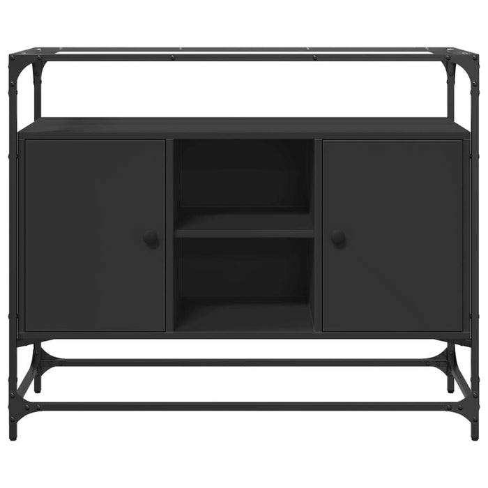 Dulap, blat din sticlă negru 98x35x81 cm lemn prelucrat - WALTI WALTI
