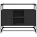 Dulap, blat din sticlă negru 98x35x81 cm lemn prelucrat - WALTI WALTI