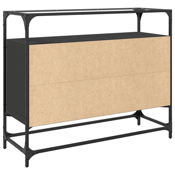 Dulap, blat din sticlă negru 98x35x81 cm lemn prelucrat - WALTI WALTI