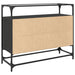 Dulap, blat din sticlă negru 98x35x81 cm lemn prelucrat - WALTI WALTI