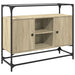 Dulap, blat din sticlă stejar sonoma 98x35x81 cm lemn prelucrat - WALTI WALTI