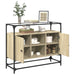 Dulap, blat din sticlă stejar sonoma 98x35x81 cm lemn prelucrat - WALTI WALTI