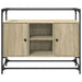 Dulap, blat din sticlă stejar sonoma 98x35x81 cm lemn prelucrat - WALTI WALTI