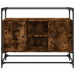 Dulap, blat din sticlă stejar fumuriu 98x35x81cm lemn prelucrat - WALTI WALTI