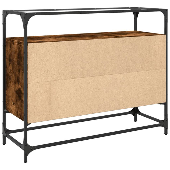 Dulap, blat din sticlă stejar fumuriu 98x35x81cm lemn prelucrat - WALTI WALTI