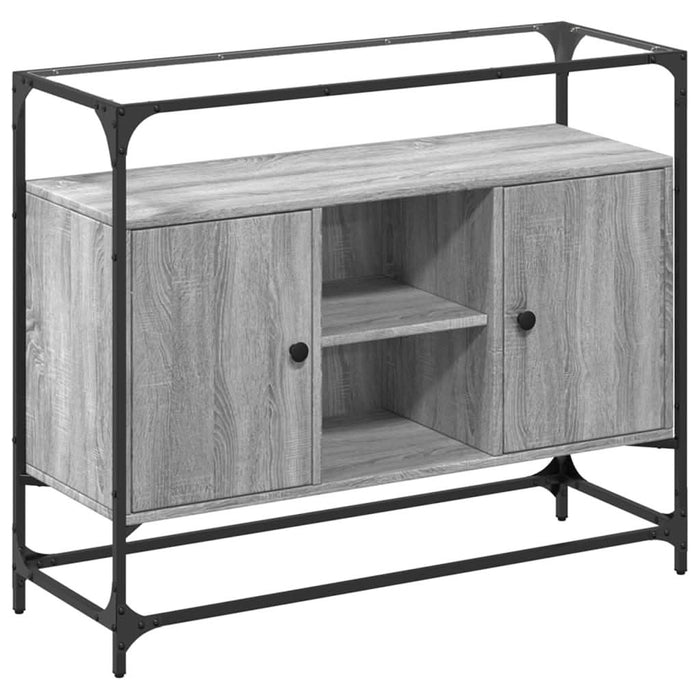 Dulap, blat din sticlă gri sonoma 98x35x81 cm lemn prelucrat - WALTI WALTI