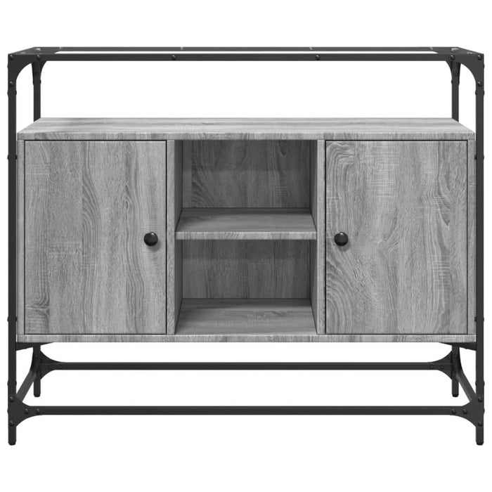 Dulap, blat din sticlă gri sonoma 98x35x81 cm lemn prelucrat - WALTI WALTI