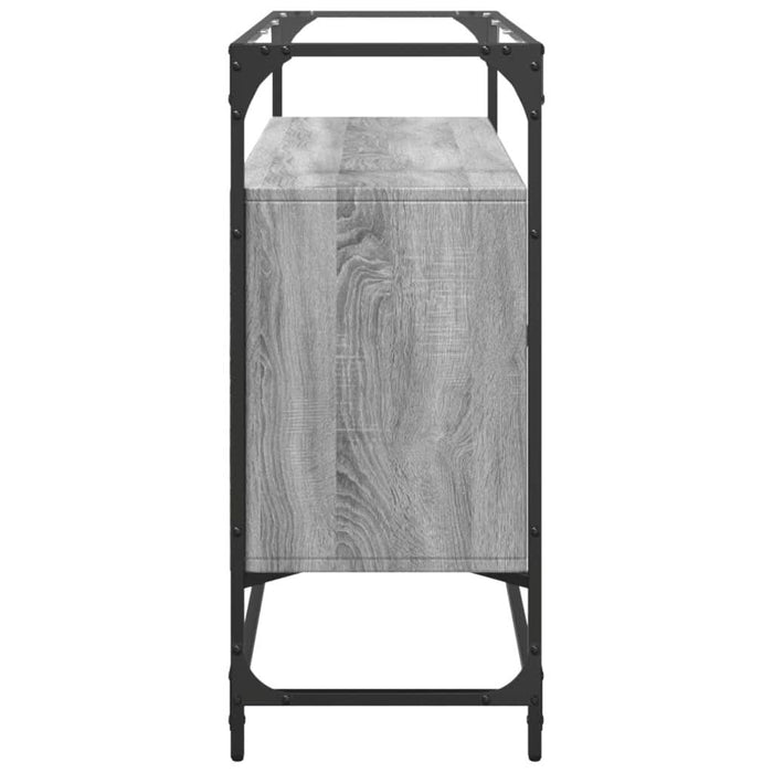 Dulap, blat din sticlă gri sonoma 98x35x81 cm lemn prelucrat - WALTI WALTI