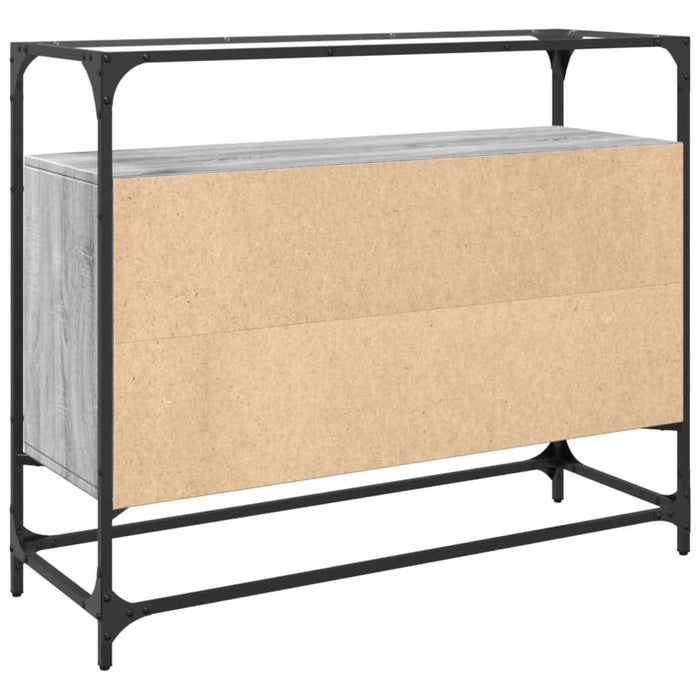 Dulap, blat din sticlă gri sonoma 98x35x81 cm lemn prelucrat - WALTI WALTI