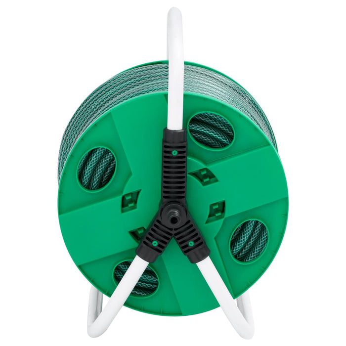 Tambur pentru furtun autonom, verde, cu furtun PVC de 50 m - WALTI WALTI
