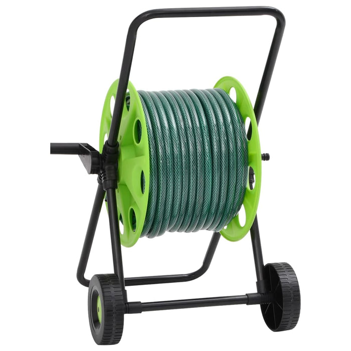 Cărucior tambur pentru furtun, verde, cu furtun PVC de 50 m - WALTI WALTI