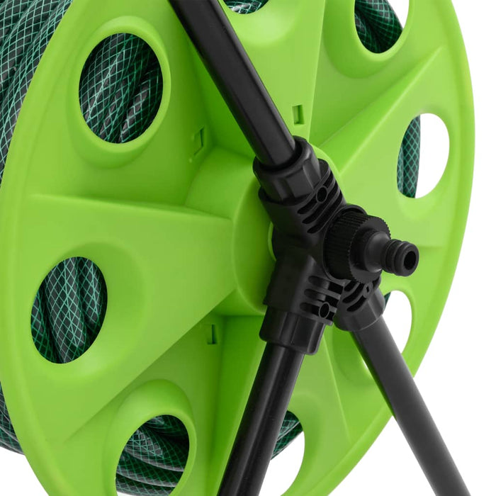 Cărucior tambur pentru furtun, verde, cu furtun PVC de 50 m - WALTI WALTI