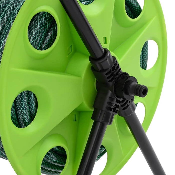 Cărucior tambur furtun verde set racorduri furtun 0,5" 30 m PVC - WALTI WALTI