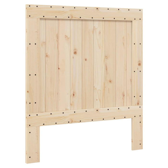 Cadru de pat cu tăblie, gri, 90x200 cm, lemn masiv de pin - WALTI WALTI
