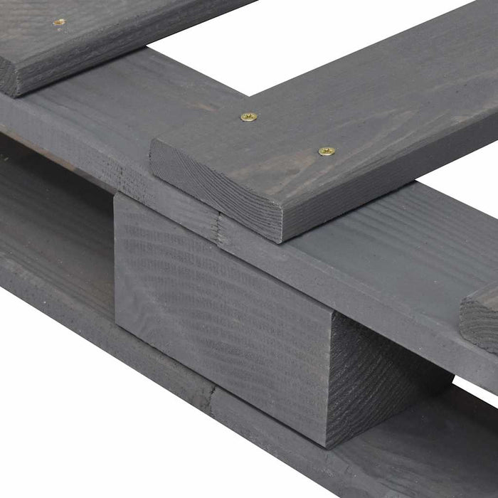 Cadru de pat cu tăblie, gri, 140x200 cm, lemn masiv de pin - WALTI WALTI