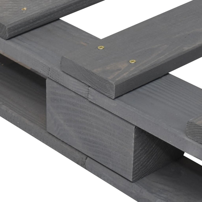 Cadru pat cu tăblie 200x200 cm, gri, lemn masiv de pin - WALTI WALTI