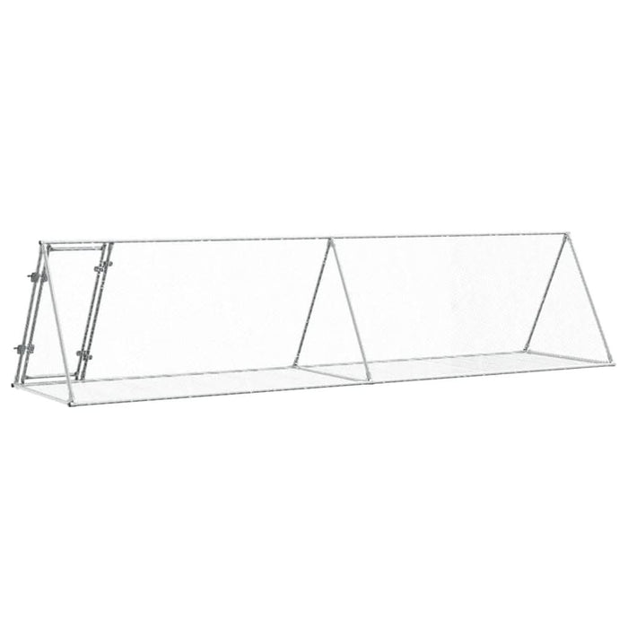 Cușcă pentru iepuri, argintiu, 400x105x91 cm, oțel galvanizat - WALTI WALTI