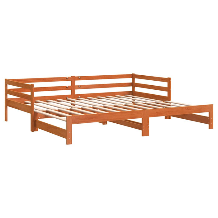 Pat de zi cu extensie, maro ceruit, 90x200cm, lemn masiv de pin - WALTI WALTI