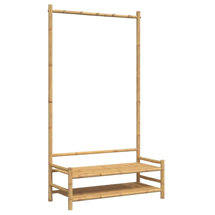 Cuier pentru haine cu rafturi, 103x40x183 cm, bambus - WALTI WALTI