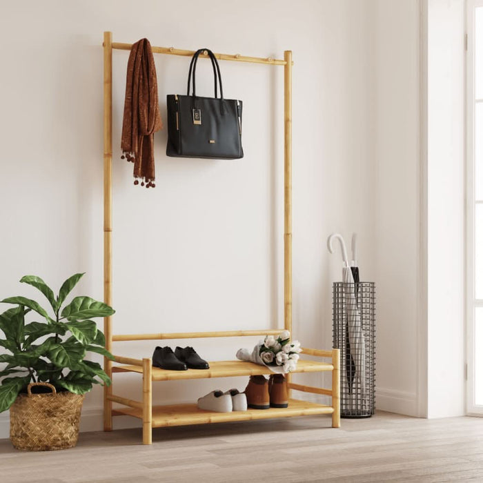 Cuier pentru haine cu rafturi, 103x40x183 cm, bambus - WALTI WALTI