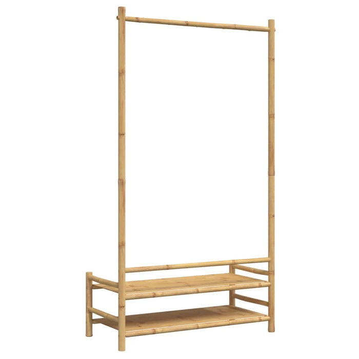 Cuier pentru haine cu rafturi, 103x40x183 cm, bambus - WALTI WALTI