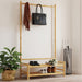 Cuier pentru haine cu rafturi, 103x40x183 cm, bambus - WALTI WALTI