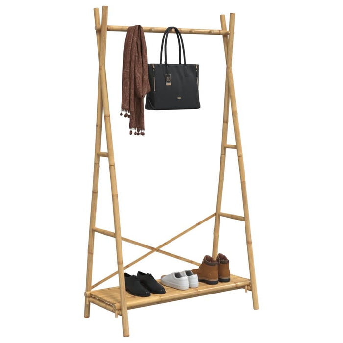 Cuier pentru haine cu raft, 102x50x190 cm, bambus - WALTI WALTI