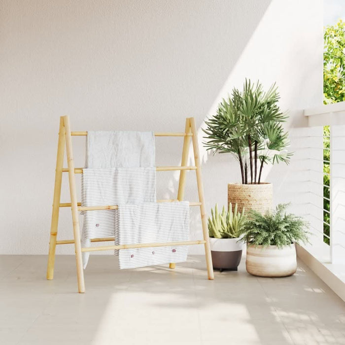 Scară dublă pentru prosoape cu 4 trepte, 90x50x100 cm, bambus - WALTI WALTI
