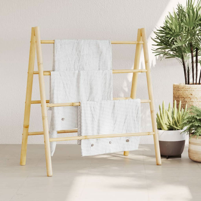 Scară dublă pentru prosoape cu 4 trepte, 90x50x100 cm, bambus - WALTI WALTI