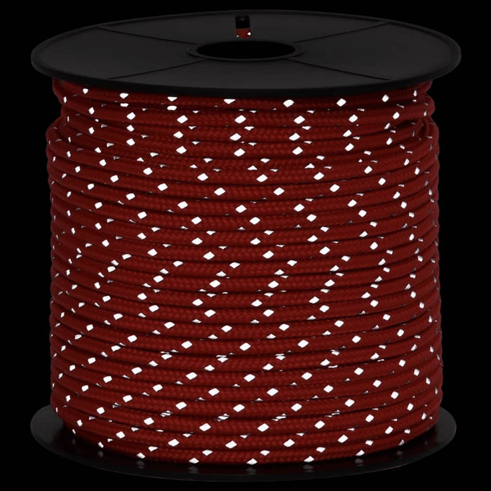 Funie pentru cort cu benzi reflectorizante și chei, 50 m, 4 mm - WALTI WALTI