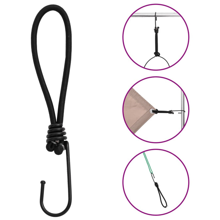 Funie elastică cu cârlige, 25 buc., 17 cm WALTI