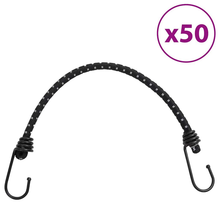 Corzi elastice cu benzi reflectorizante/cârlige 50 buc. 46 cm - WALTI WALTI