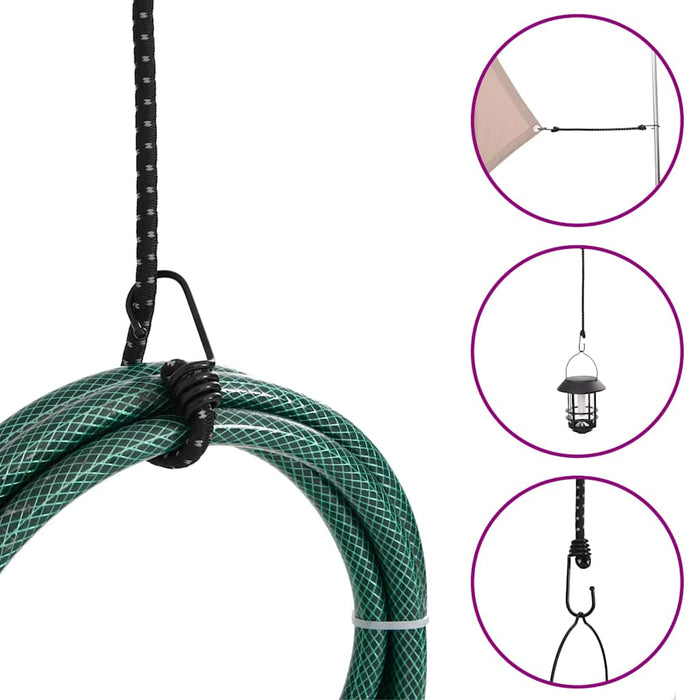 Corzi elastice cu benzi reflectorizante/cârlige 50 buc. 46 cm - WALTI WALTI