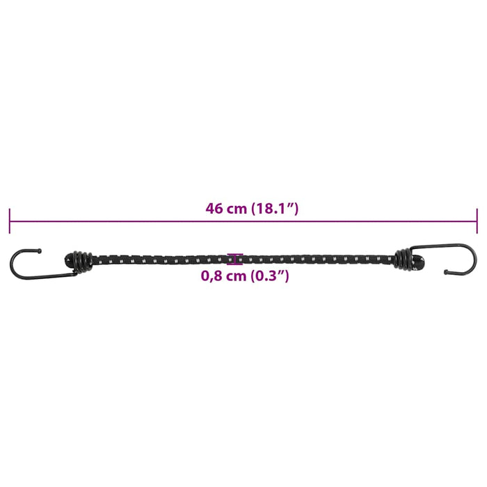 Corzi elastice cu benzi reflectorizante/cârlige 50 buc. 46 cm - WALTI WALTI