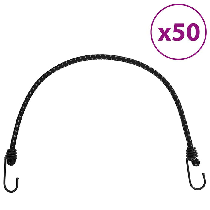 Corzi elastice cu benzi reflectorizante/cârlige 50 buc. 59 cm - WALTI WALTI