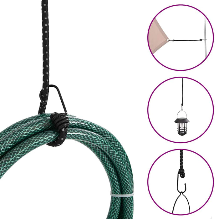 Corzi elastice cu benzi reflectorizante/cârlige 25 buc. 88 cm - WALTI WALTI