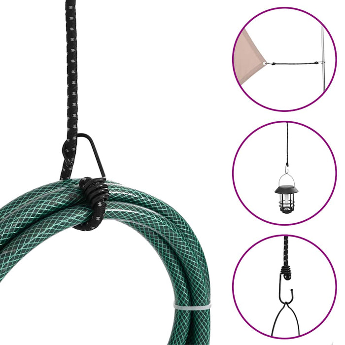 Corzi elastice cu benzi reflectorizante/cârlige 25 buc. 100 cm - WALTI WALTI