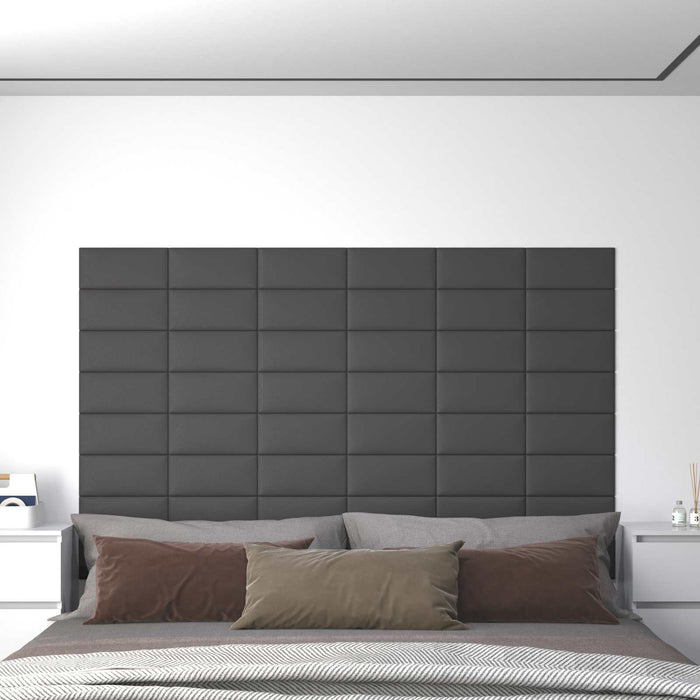 Tăblie de Pat pentru Perete 12 pcs Gri 30 x 15 cm țesătură - WALTI WALTI