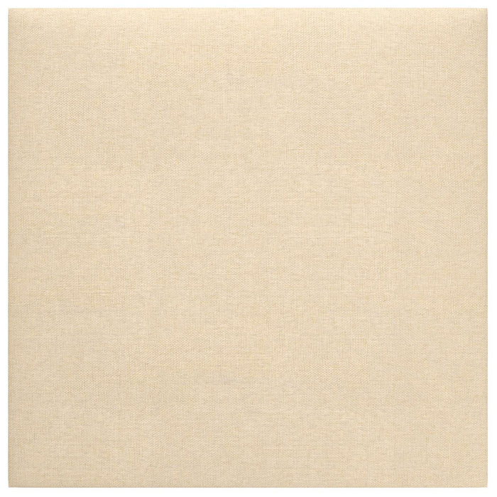 Tăblie de Pat pentru Perete 12 pcs Crem 30 x 30 cm țesătură - WALTI WALTI