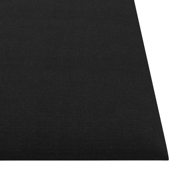 Tăblie de Pat pentru Perete 12 pcs Negru 30 x 30 cm țesătură - WALTI WALTI