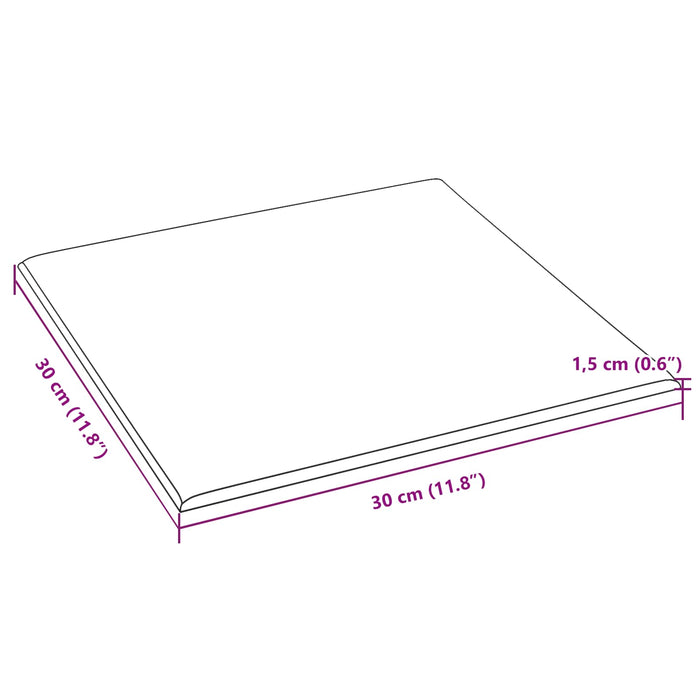 Tăblie de Pat pentru Perete 12 pcs Gri 30 x 30 cm țesătură - WALTI WALTI