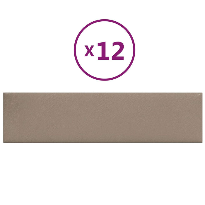Tăblie de Pat pentru Perete 12 pcs Cappuccino 60 x 15 cm - WALTI WALTI