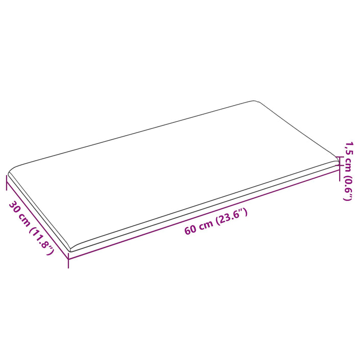 Tăblie de Pat pentru Perete 12 pcs albastru 60 x 30 cm țesătură - WALTI WALTI