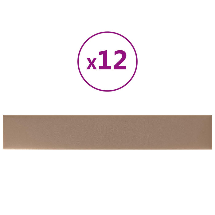 Tăblie de Pat pentru Perete 12 pcs Cappuccino 90 x 15 cm - WALTI WALTI