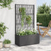Jardinieră de grădină cu spalier, gri închis, 80x36x140 cm, PP - WALTI WALTI
