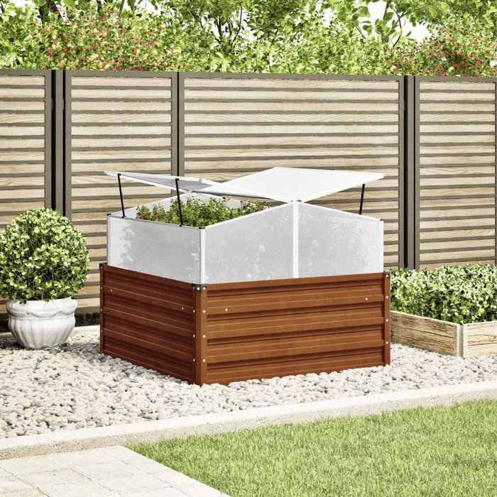 Jardinieră de grădină cu seră, oțel pentru intemperii - WALTI WALTI