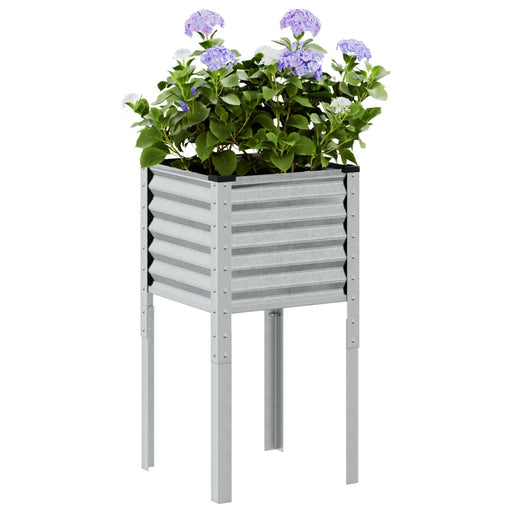 Jardinieră de grădină 45x45x88 cm, oțel galvanizat - WALTI WALTI