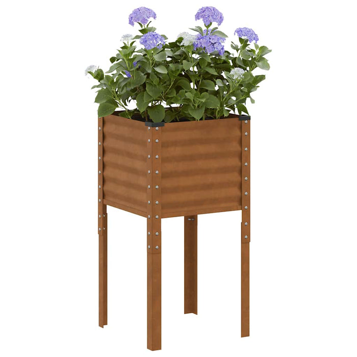 Jardinieră de grădină 45x45x88 cm, oțel rezistent la intemperii WALTI