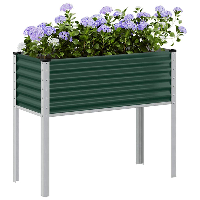 Jardinieră de grădină verde, 100x45x90 cm, oțel WALTI